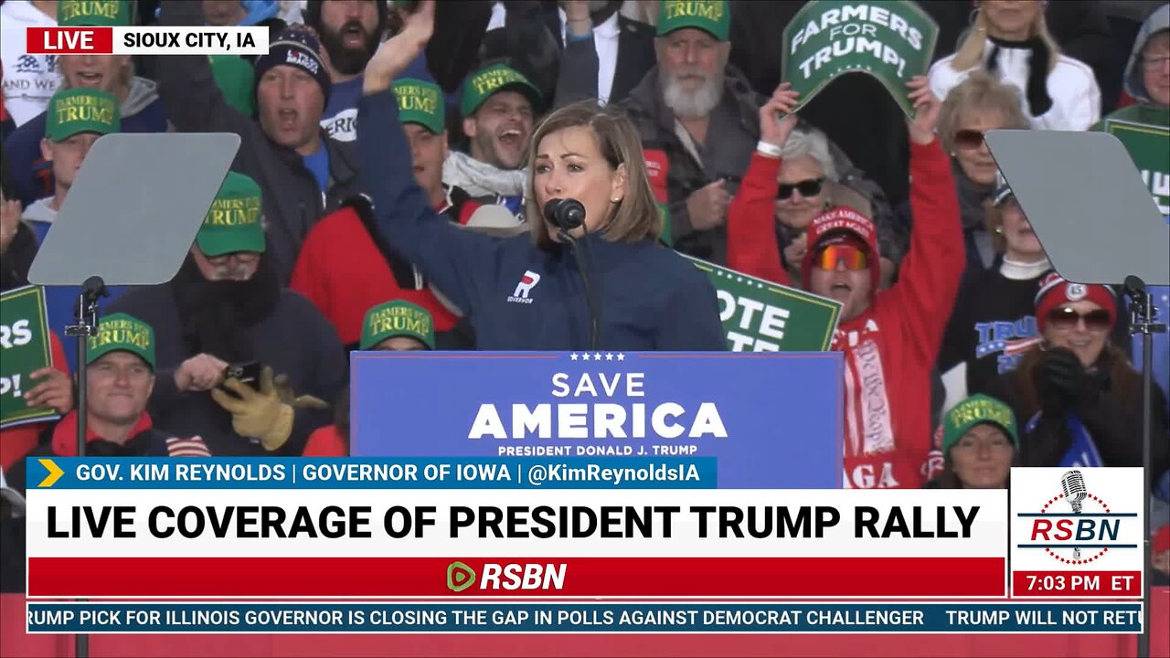 Kim Reynolds Speech: Save America Rally in Sioux City, IA - 11/3/22