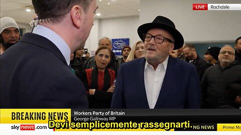 Surreale intervista di Sky a George Galloway, vincitore elezioni suppletive di Rochdale