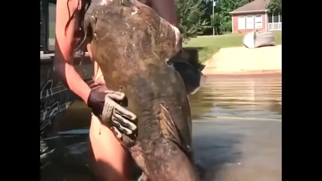 Guess the size? fishing Caught by hand. You go girl.