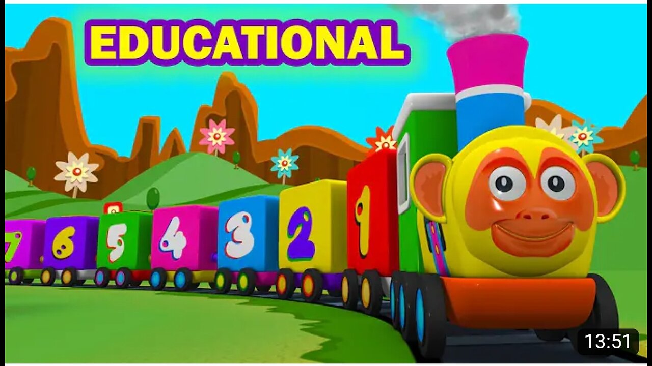 Alphabet Learning Cartoon Train. Videos for Kids