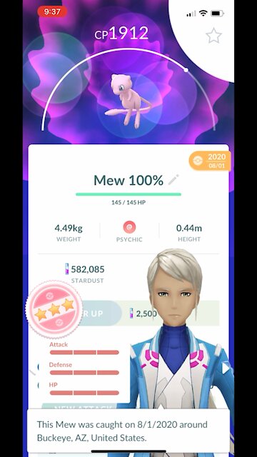 Pokémon go - 100% IV Mew