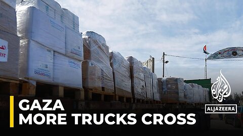 Seventeen aid trucks cross from Egypt into Gaza