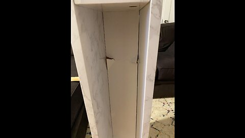Novogratz Athena Computer Desk with Storage, White Marble