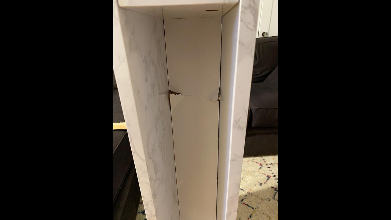 Novogratz Athena Computer Desk with Storage, White Marble