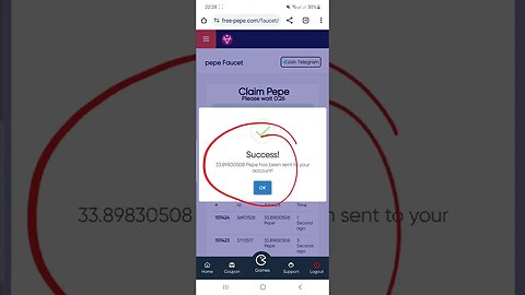 How to earn free 33.89 #Pepe coin every 30 sec