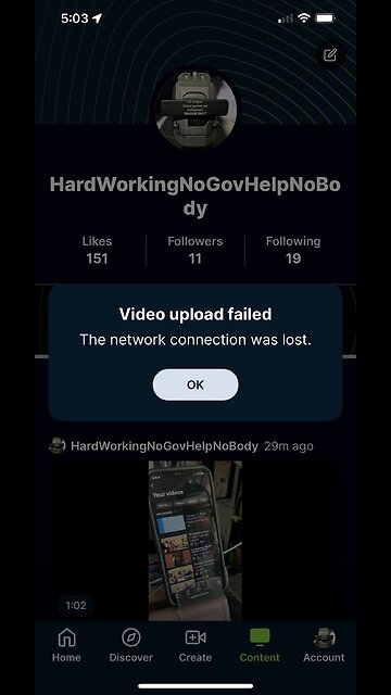 Rumble??? I could upload some but not others???