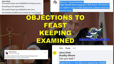 Objections to Feast Keeping ANSWERED