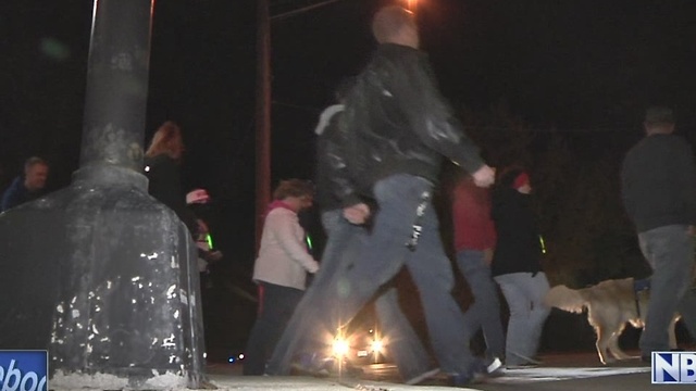 Veterans, students, and supporters march to raise awareness for veteran suicides