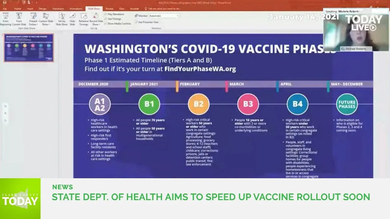 State Dept. of Health aims to speed up vaccine rollout soon