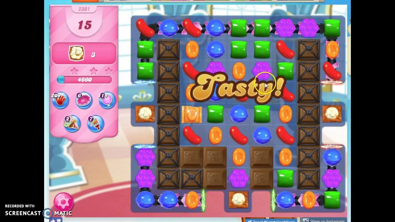 Candy Crush Level 2301 Audio Talkthrough, 1 Star 0 Boosters