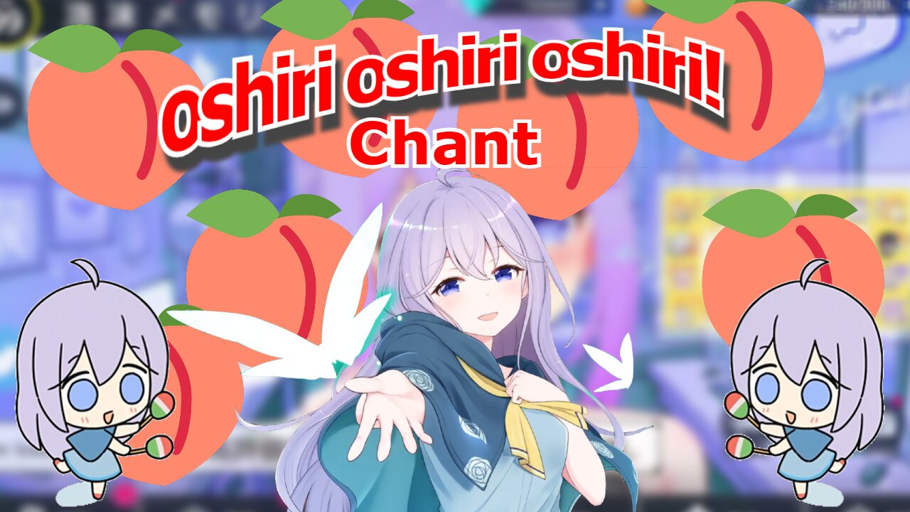 vtuber Utakata Memory - oshiri chant and singing the word peach