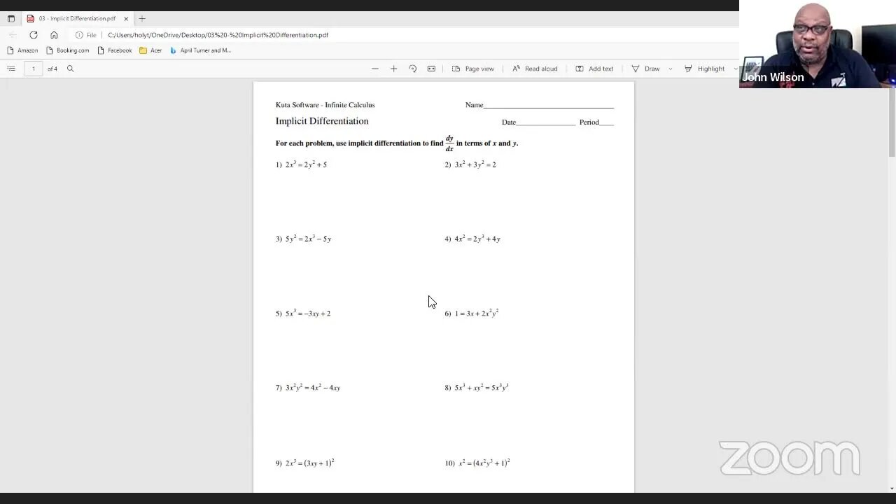 John Wilson's Zoom Meeting