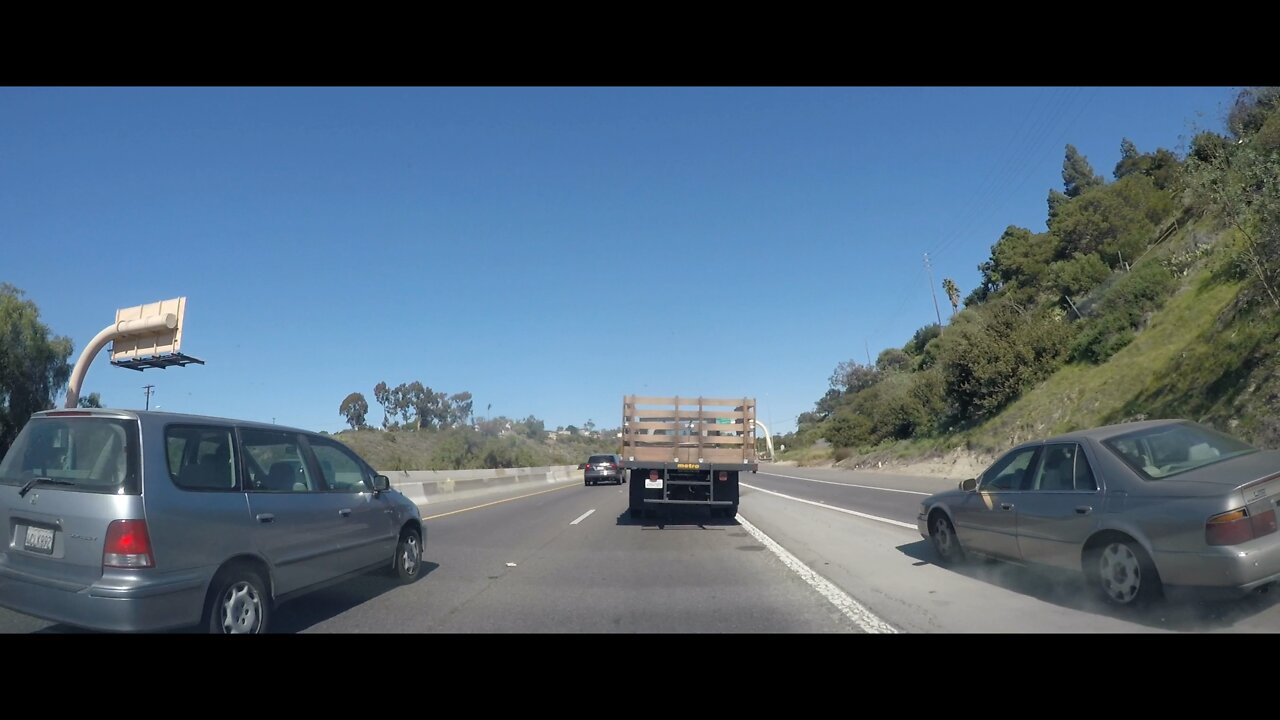 Blasian Babies DaDa Almost Sideswiped Hwy 15 And Hwy 94 On-Ramp (2.7K 30fps)