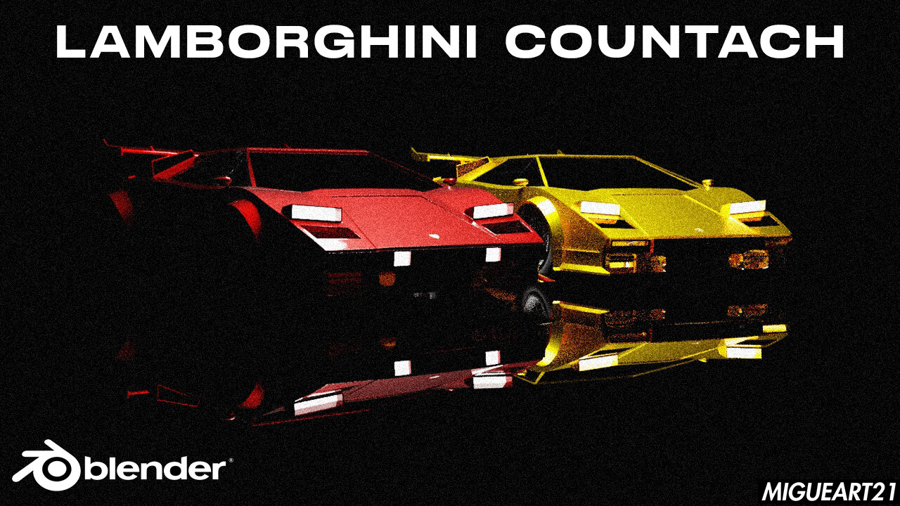 CREATING THE CLASSIC LAMBORGHINI COUNTACH IN BLENDER! / Part 1 #rumble #3d #blender