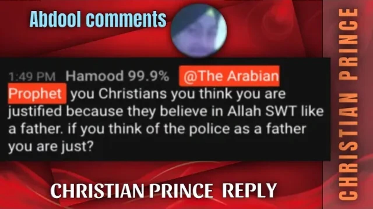 Abdool comment Christian prince reply