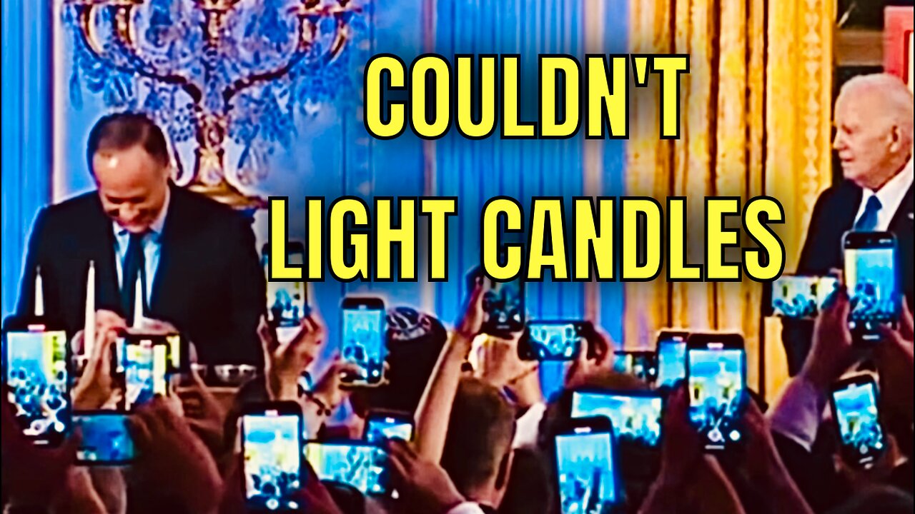 Kamala’s Husband Doug Emhoff COULDN’T LIGHT Hanukkah Candles at this White House Ceremony 🤦‍♂️