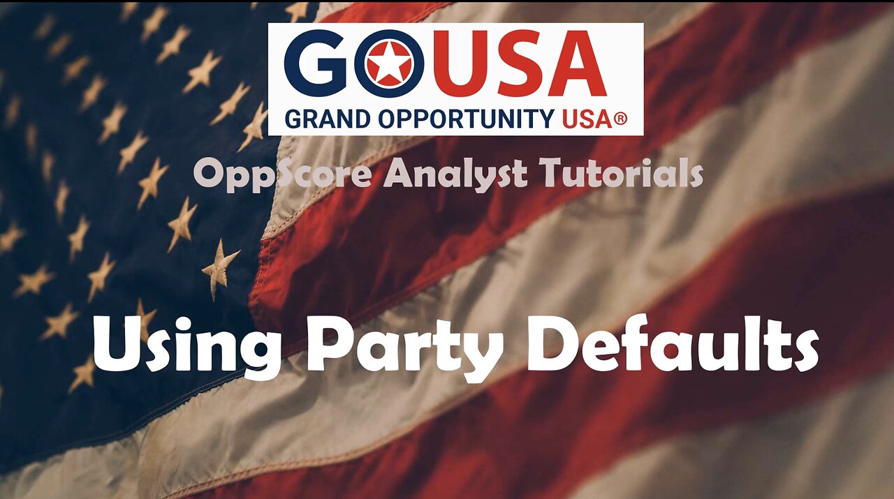 10 - Using Party Defaults