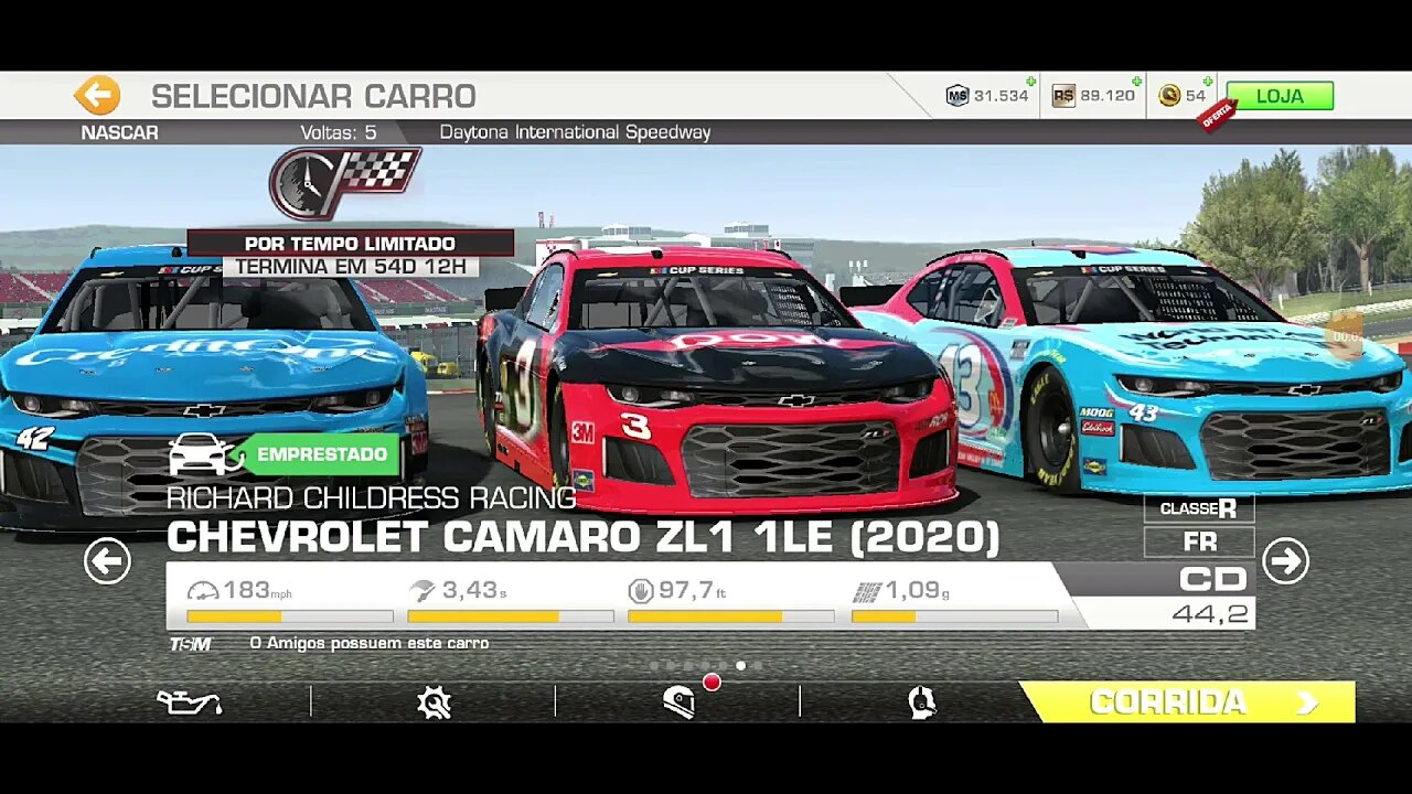 GUIGAMES - GG - Real Racing 3 - NASCAR - Richard Childress Daytona - 8º lugar - 08-12-20