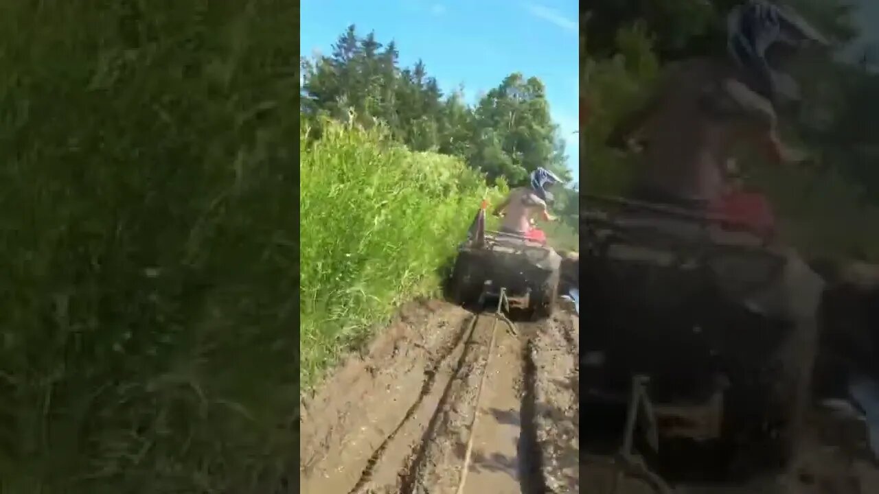 Mud trails in a power wheel