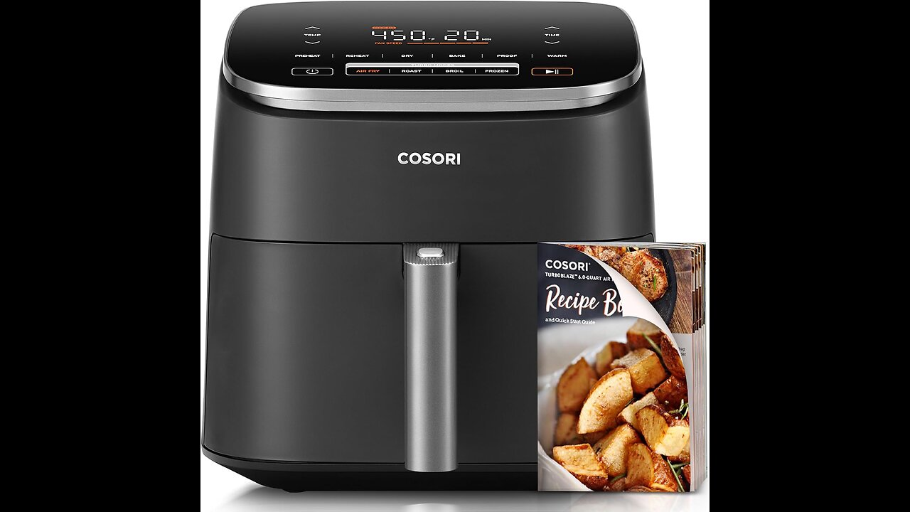 COSORI Air Fryer 9-in-1, Compact but Large 6 Qt