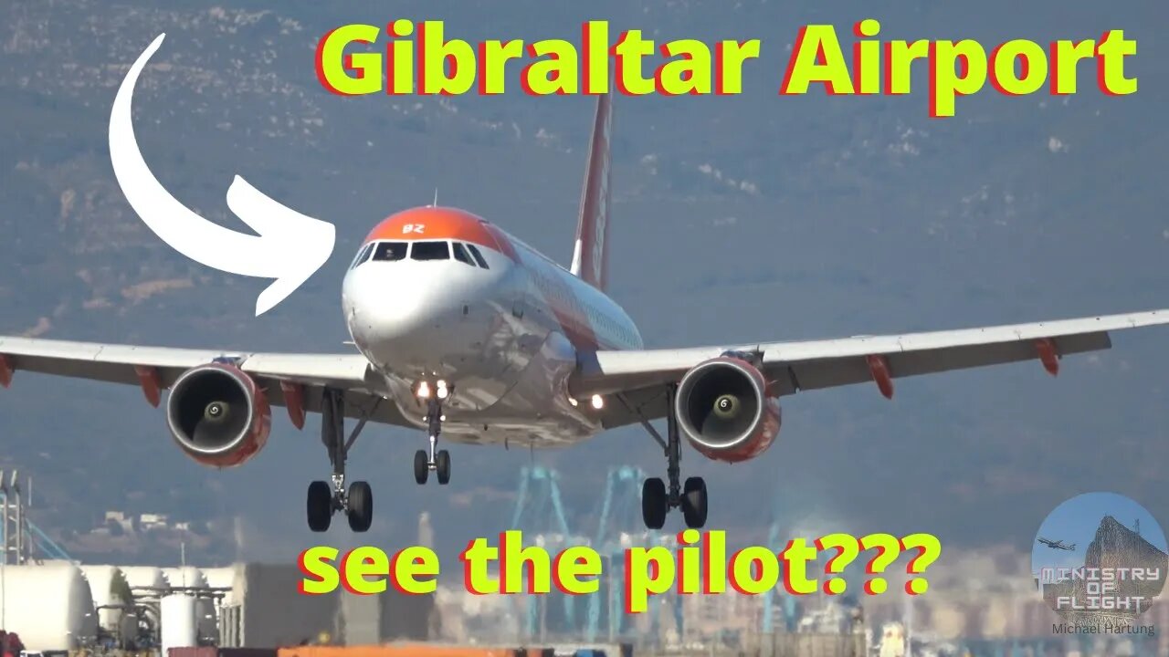 Next to the Runway at Gibraltar as easyJet's Wheels Touch the Ground Right in Front of Me