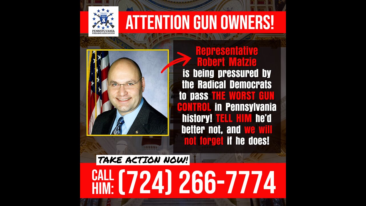 Robert Matzie - The Deciding Vote on Gun Control in Pennsylvania?