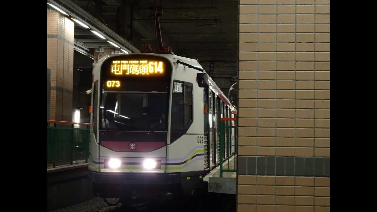 Light Rail Phase 1 1022-1067 @ 614 to Yuen Long 輕鐵1022-1067行走614線往元朗行車片段