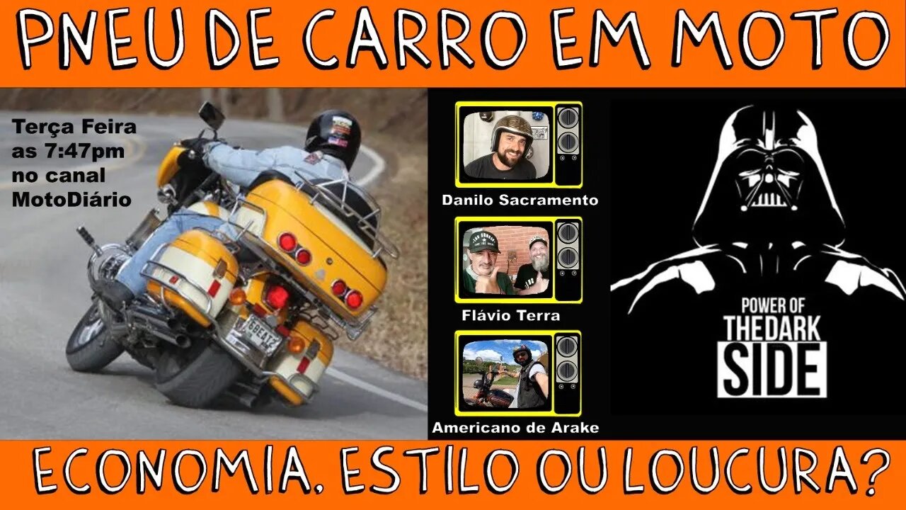 Pneu de carro em moto, loucura, economia, estilo ou opção? A história do Movimento DarkSide