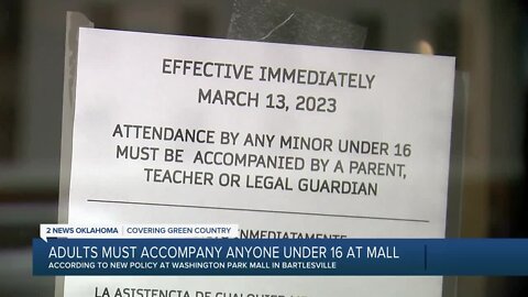 Adults Must Accompany Anyone Under 16 at Mall