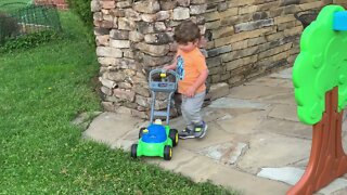 Grant Working on Mower