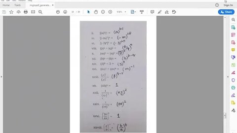 Class 7th Maths A Exponents Worksheet and MCQs 22 07 2020