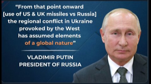 Putin : FROM THIS POINT... THE REGIONAL CONFLICT IN UKRAINE HAS ASSUMED ELEMENTS OF A GLOBAL NATURE