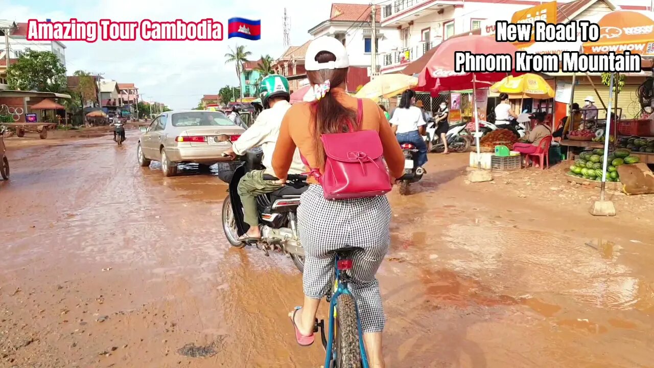 Tour Siem Reap2021, New Update Road To Phnom Krom Mountain Good Landscape / Amazing Tour Cambodia.