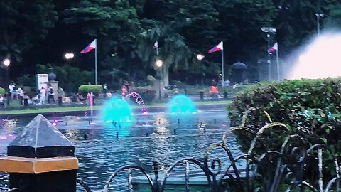 Colored fountains in Manila Philippines