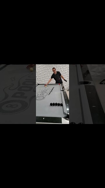 NO-HAND DOUBLE JUMP 😳🎱 #shorts #tricks