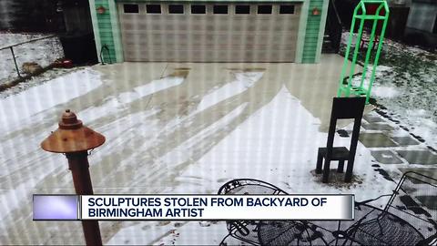 Sculptures stolen from backyard of Birmingham artist