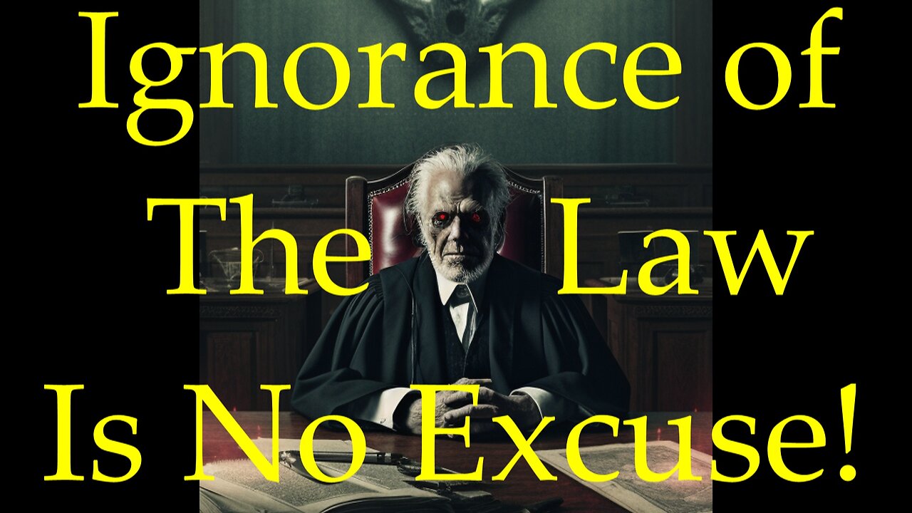 Why They Say "Ignorance Of the Law is No Excuse"