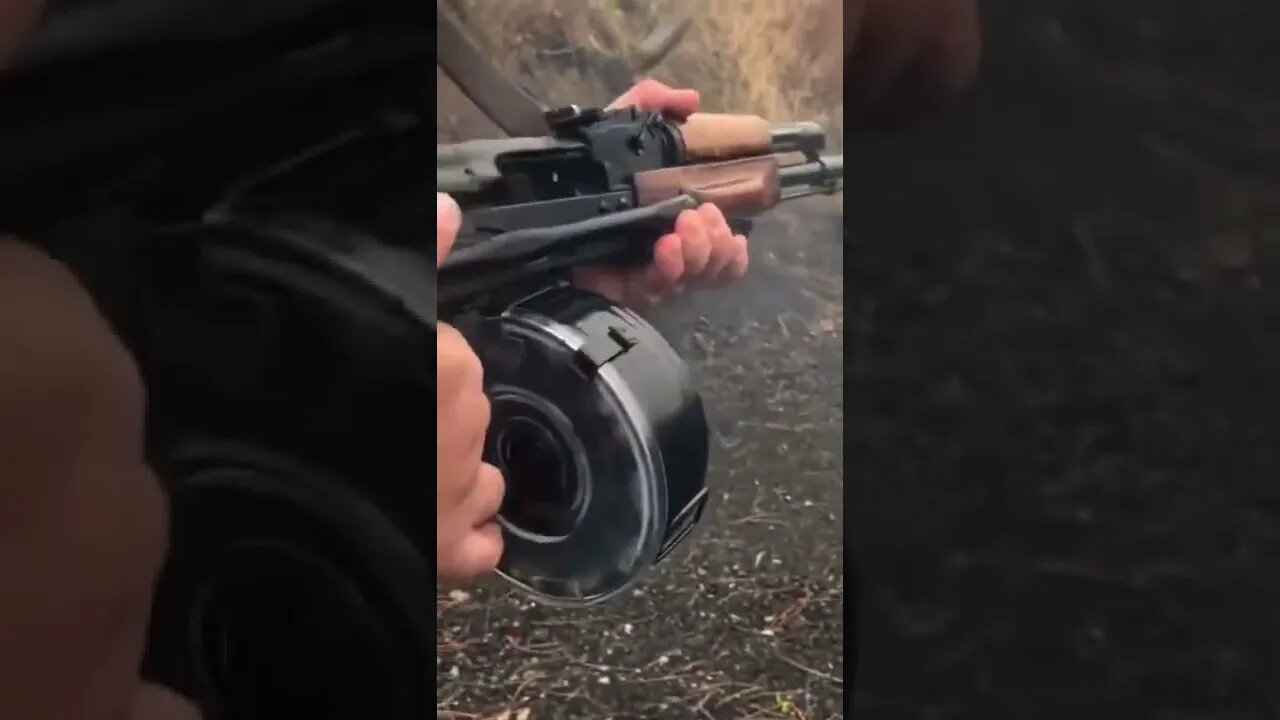 Romanian AK47 Underfolder with 75 round drum mag!