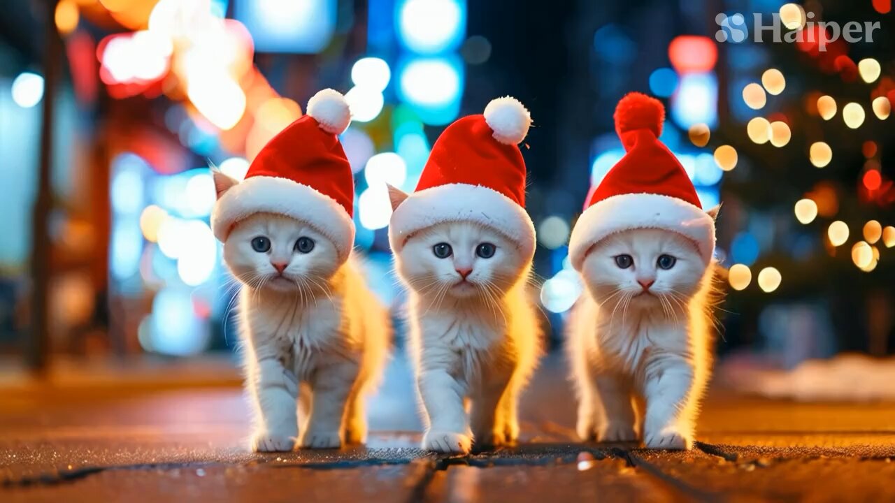 Cute Christmas Cat Gif