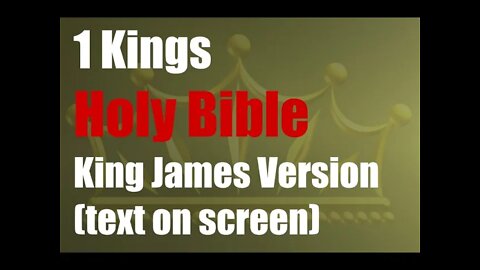 1 Kings 1 + 2 KJV Bible Audio 2022 King James Version