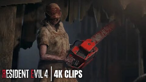 Leon vs The Two Chainsaw Ladies | Resident Evil 4 Remake 4K Clips