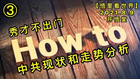 KWT2228(3)秀才不出门→中共现状和走势分析20210809-3【悟里看世界】