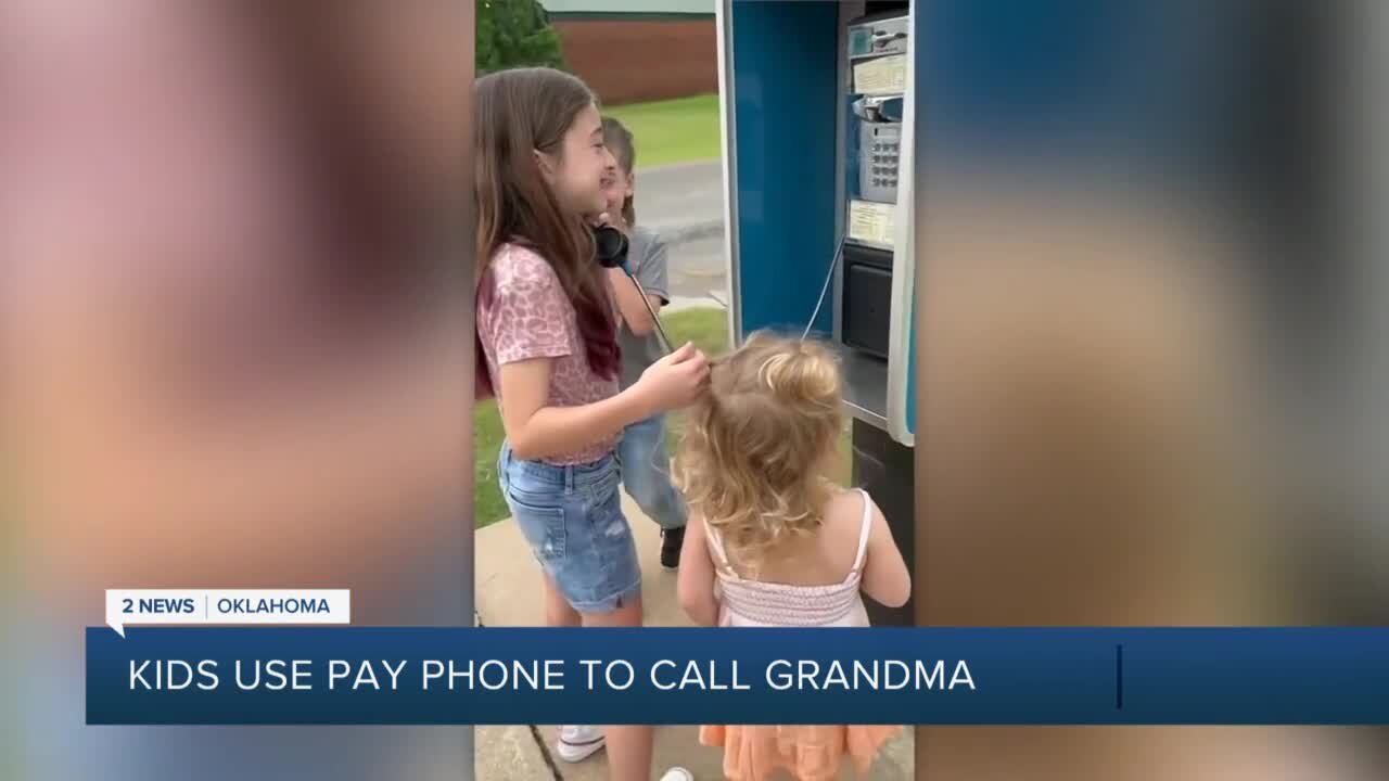 Oklahoma family finds working pay phone in Beggs