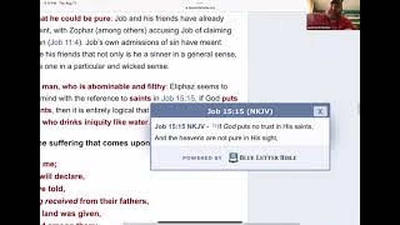 JOB 15- Eliphaz Renders Job Guilty- Evening Bible study