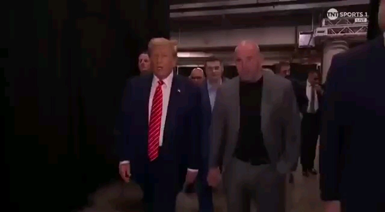 President Trump entering UFC in Miami, Florida!