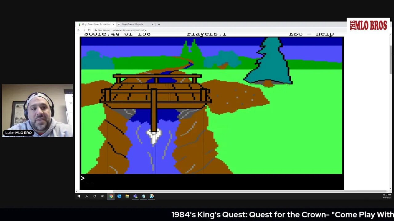 1987 King's Quest Video Game- MLO BROS "Come Play With Me"- OLD VIDEO GAMES