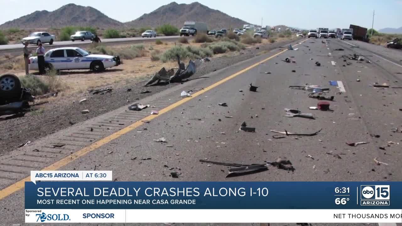 Several deadly crashes on I-10 near Casa Grande