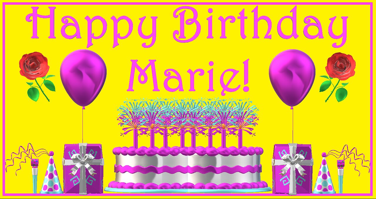 Happy Birthday 3D - Happy Birthday Marie - Happy Birthday To You - Happy Birthday Song