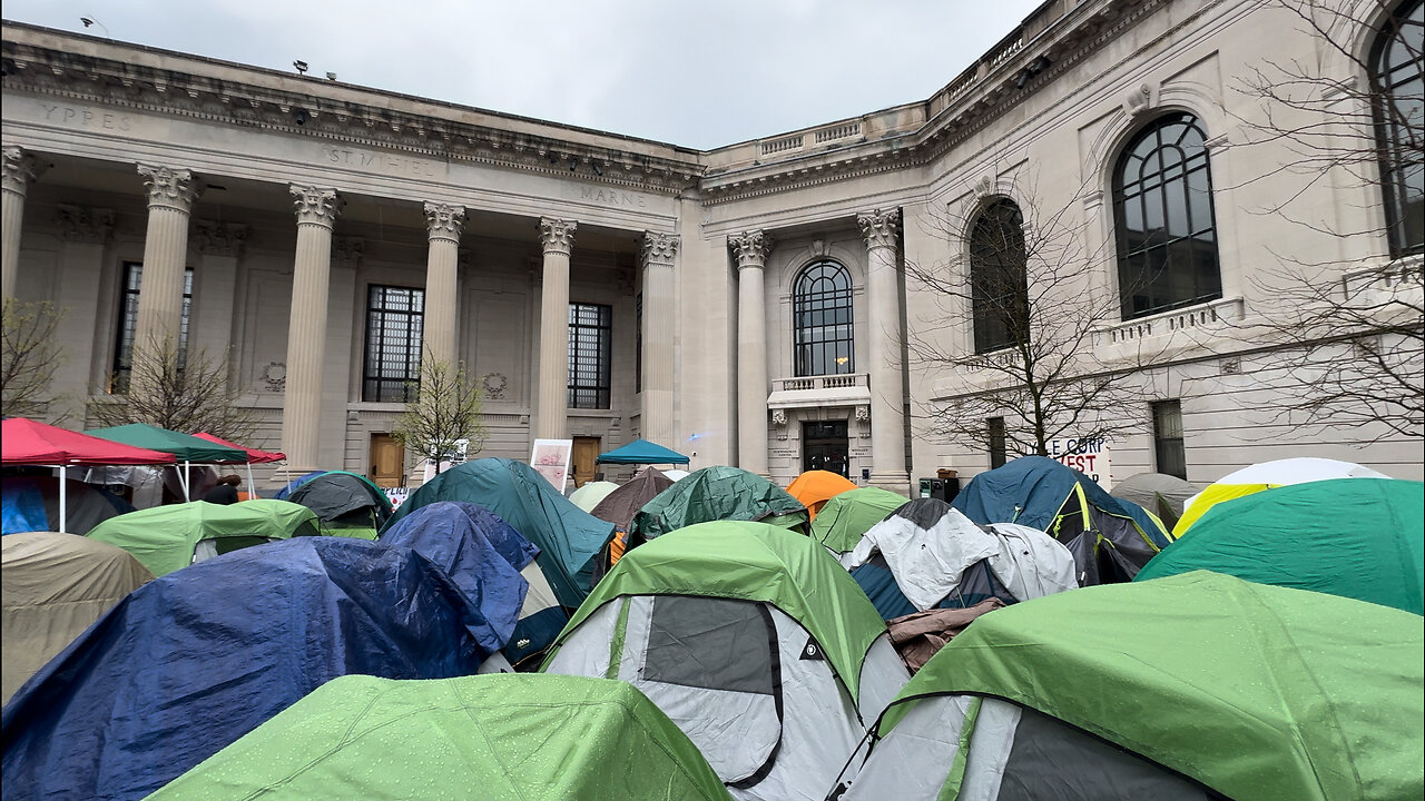 Pro-Palestine Encampment Set Up at Yale University