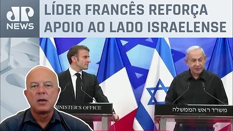 Macron faz pronunciamento conjunto com Netanyahu sobre guerra Israel-Hamas; Motta analisa